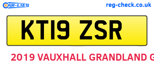 KT19ZSR are the vehicle registration plates.