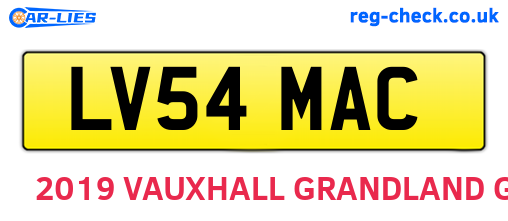 LV54MAC are the vehicle registration plates.