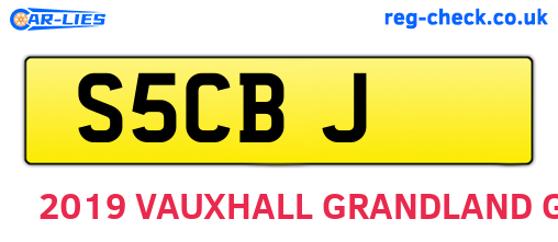 S5CBJ are the vehicle registration plates.