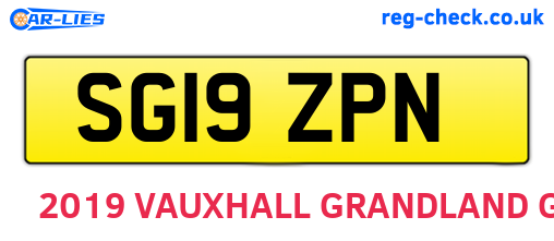 SG19ZPN are the vehicle registration plates.