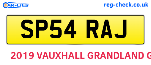 SP54RAJ are the vehicle registration plates.