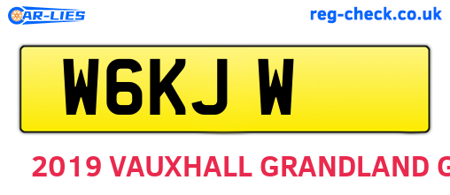 W6KJW are the vehicle registration plates.