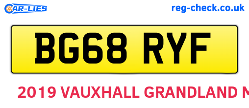 BG68RYF are the vehicle registration plates.