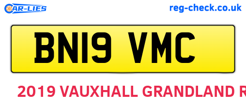 BN19VMC are the vehicle registration plates.