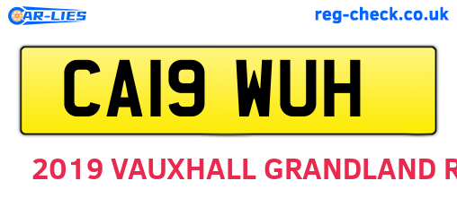 CA19WUH are the vehicle registration plates.