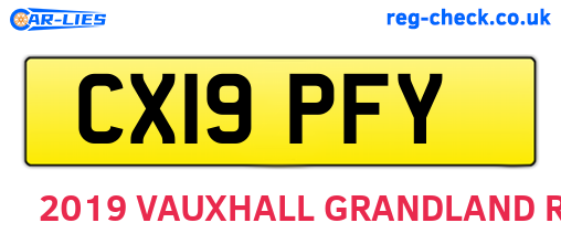 CX19PFY are the vehicle registration plates.