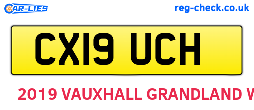 CX19UCH are the vehicle registration plates.
