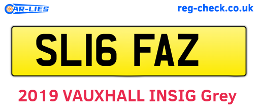 SL16FAZ are the vehicle registration plates.