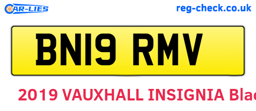 BN19RMV are the vehicle registration plates.