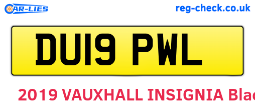 DU19PWL are the vehicle registration plates.