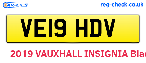 VE19HDV are the vehicle registration plates.