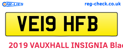 VE19HFB are the vehicle registration plates.