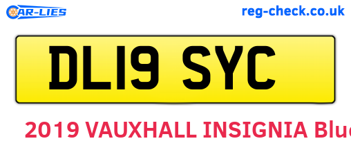 DL19SYC are the vehicle registration plates.