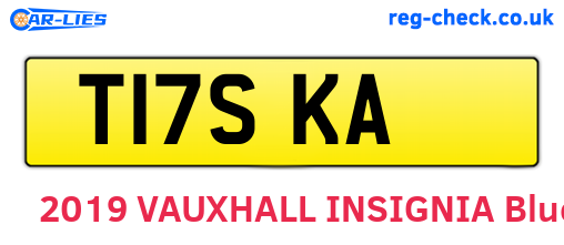 T17SKA are the vehicle registration plates.