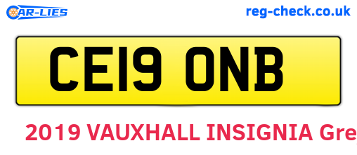 CE19ONB are the vehicle registration plates.