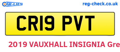 CR19PVT are the vehicle registration plates.
