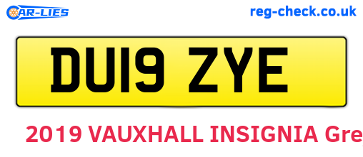 DU19ZYE are the vehicle registration plates.