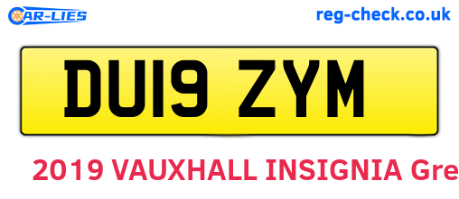 DU19ZYM are the vehicle registration plates.