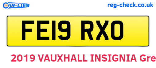FE19RXO are the vehicle registration plates.