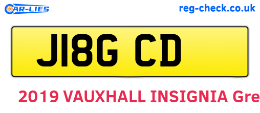 J18GCD are the vehicle registration plates.
