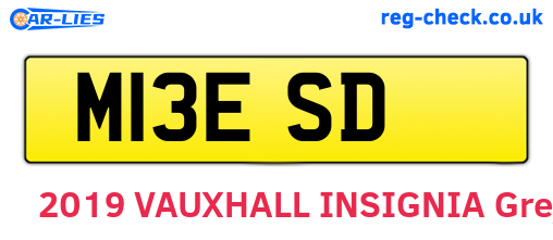 M13ESD are the vehicle registration plates.