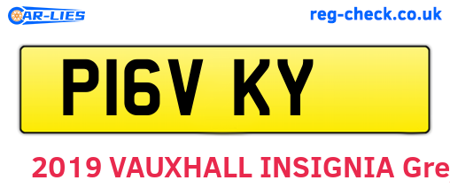 P16VKY are the vehicle registration plates.