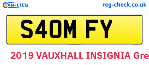 S40MFY are the vehicle registration plates.