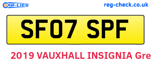 SF07SPF are the vehicle registration plates.