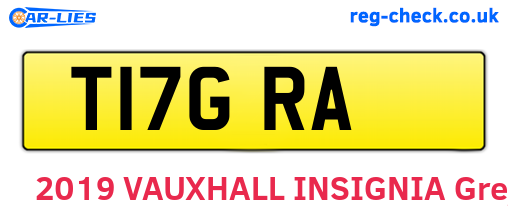T17GRA are the vehicle registration plates.