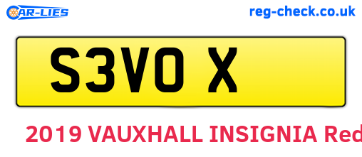 S3VOX are the vehicle registration plates.