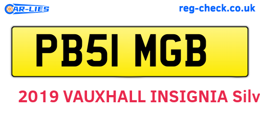 PB51MGB are the vehicle registration plates.
