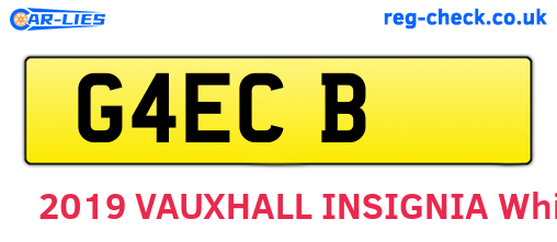 G4ECB are the vehicle registration plates.