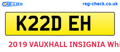 K22DEH are the vehicle registration plates.