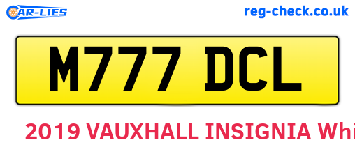 M777DCL are the vehicle registration plates.