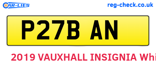 P27BAN are the vehicle registration plates.