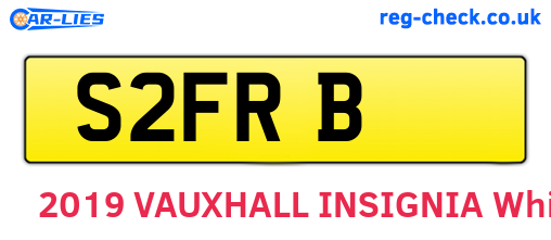 S2FRB are the vehicle registration plates.
