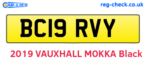 BC19RVY are the vehicle registration plates.
