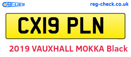 CX19PLN are the vehicle registration plates.
