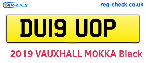 DU19UOP are the vehicle registration plates.