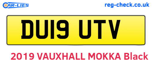 DU19UTV are the vehicle registration plates.