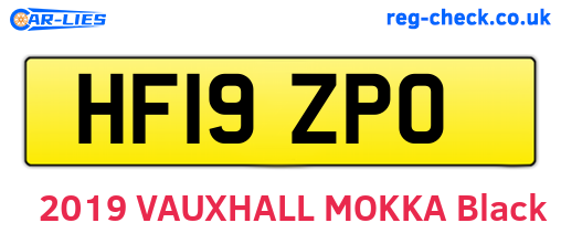 HF19ZPO are the vehicle registration plates.