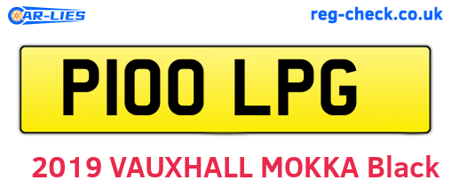 P100LPG are the vehicle registration plates.