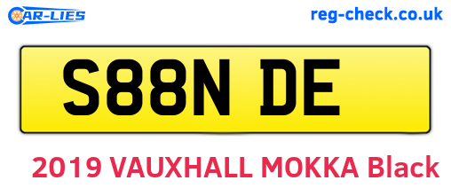 S88NDE are the vehicle registration plates.