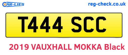 T444SCC are the vehicle registration plates.