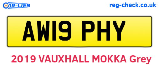 AW19PHY are the vehicle registration plates.