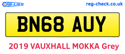 BN68AUY are the vehicle registration plates.