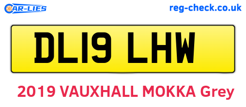DL19LHW are the vehicle registration plates.