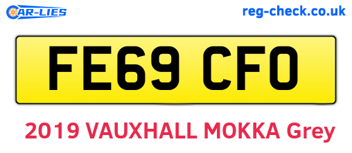 FE69CFO are the vehicle registration plates.