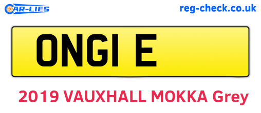 ONG1E are the vehicle registration plates.
