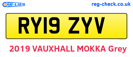 RY19ZYV are the vehicle registration plates.